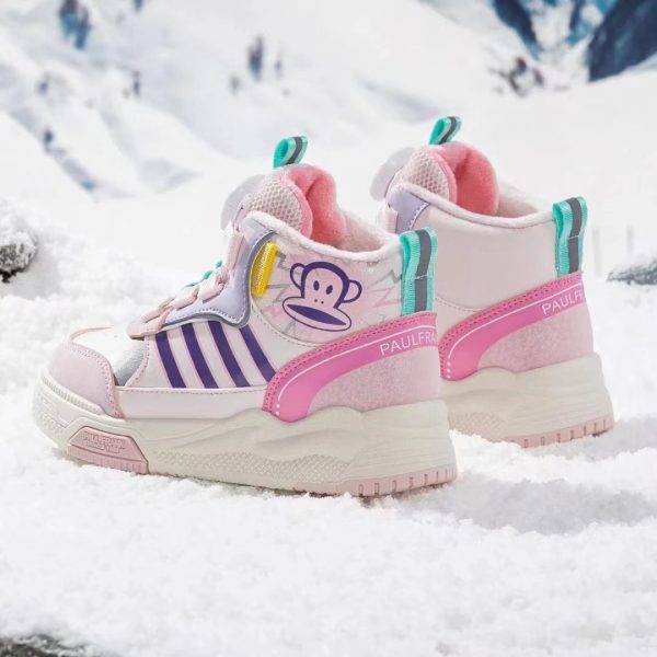 163-Fleece winter flat shoes for girls aged 5-7 - Image 2